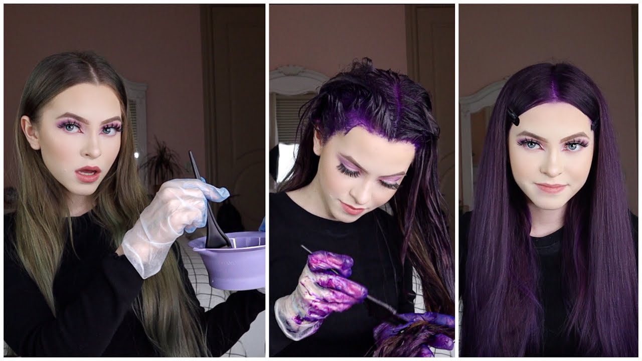 How to Dye Black Hair Purple Without Bleach